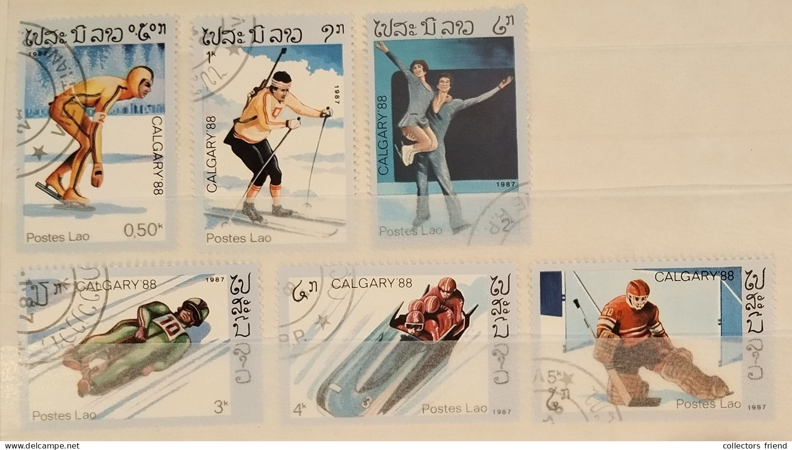 Laos Lao - Olympia Olimpiques Olympic Games - Calgary'88 - 6 Stamps - Used - Inverno1988: Calgary