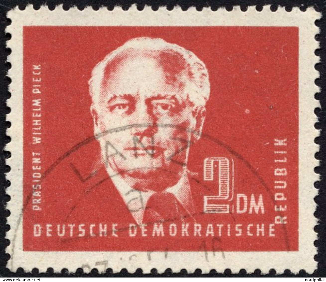 DDR 254ca O, 1950, 2 DM Bräunlichrot Pieck, Pracht, Gepr. Schönherr, Mi. 30.- - Used Stamps