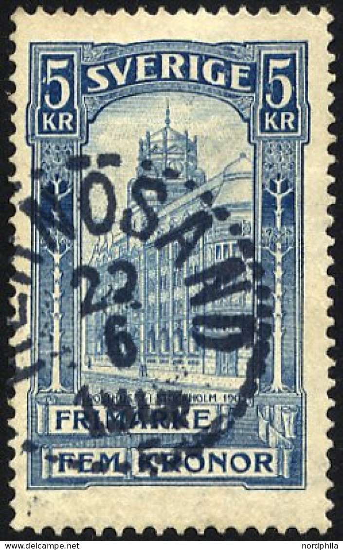 SCHWEDEN 54 O, 1903, 5 Kr. Hauptpostamt, Pracht, Mi. 40.- - Gebraucht