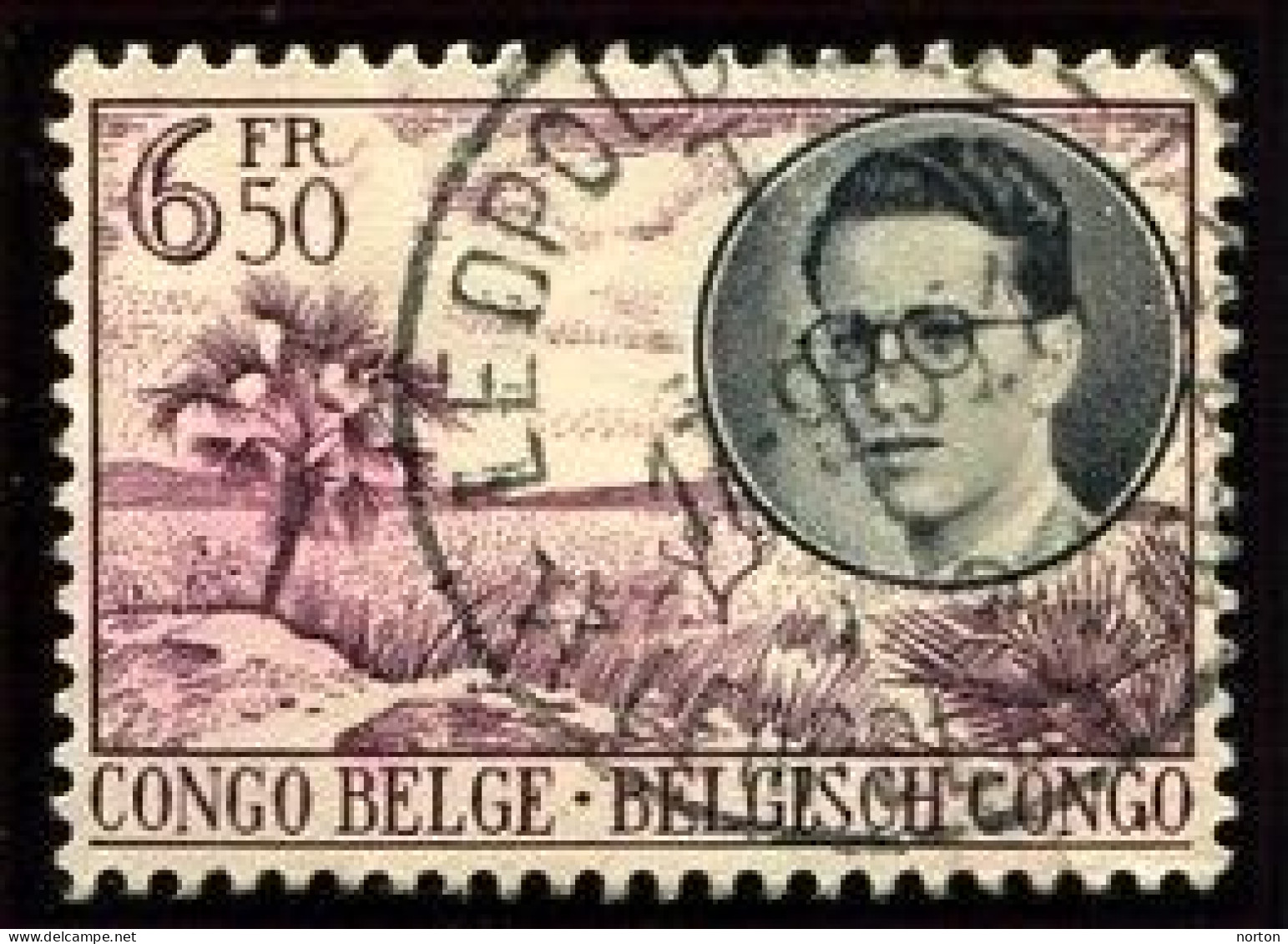 Congo Léopoldville 1 Oblit. Keach 12B(T)1 Sur C.O.B. 336 Le 19/09/1955 - Gebraucht