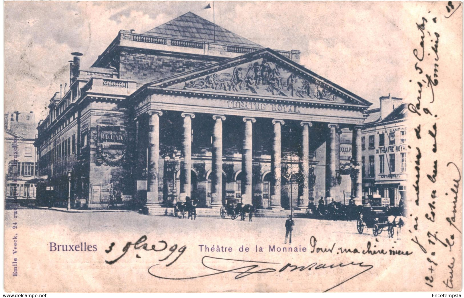 CPA Carte Postale Belgique Bruxelles Théâtre De La Monnaie 1899  VM79073 - Monuments