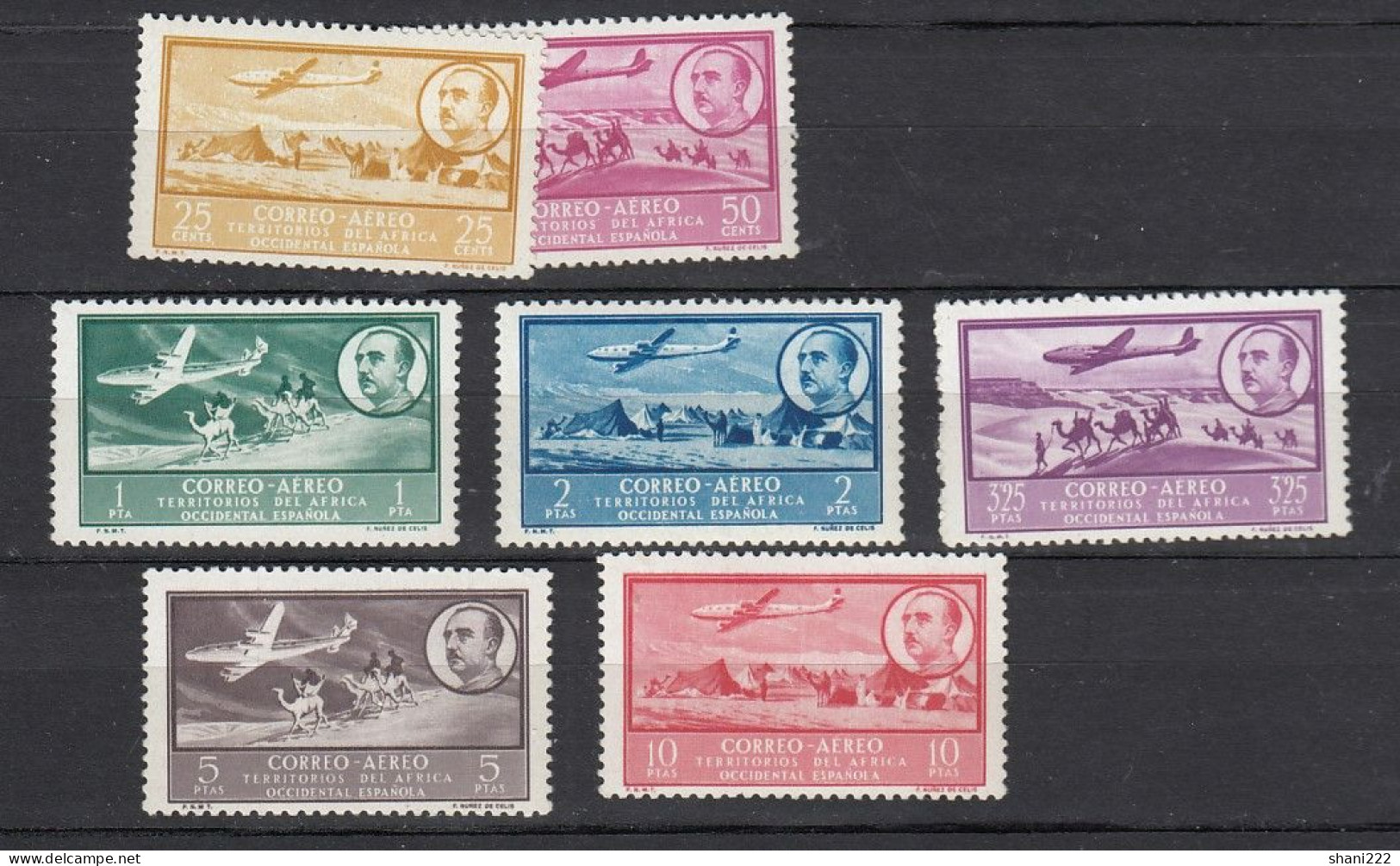 Spanish West Africa - 1951 -Airs - Vf MNH Set (e-749) - Sahara Espagnol