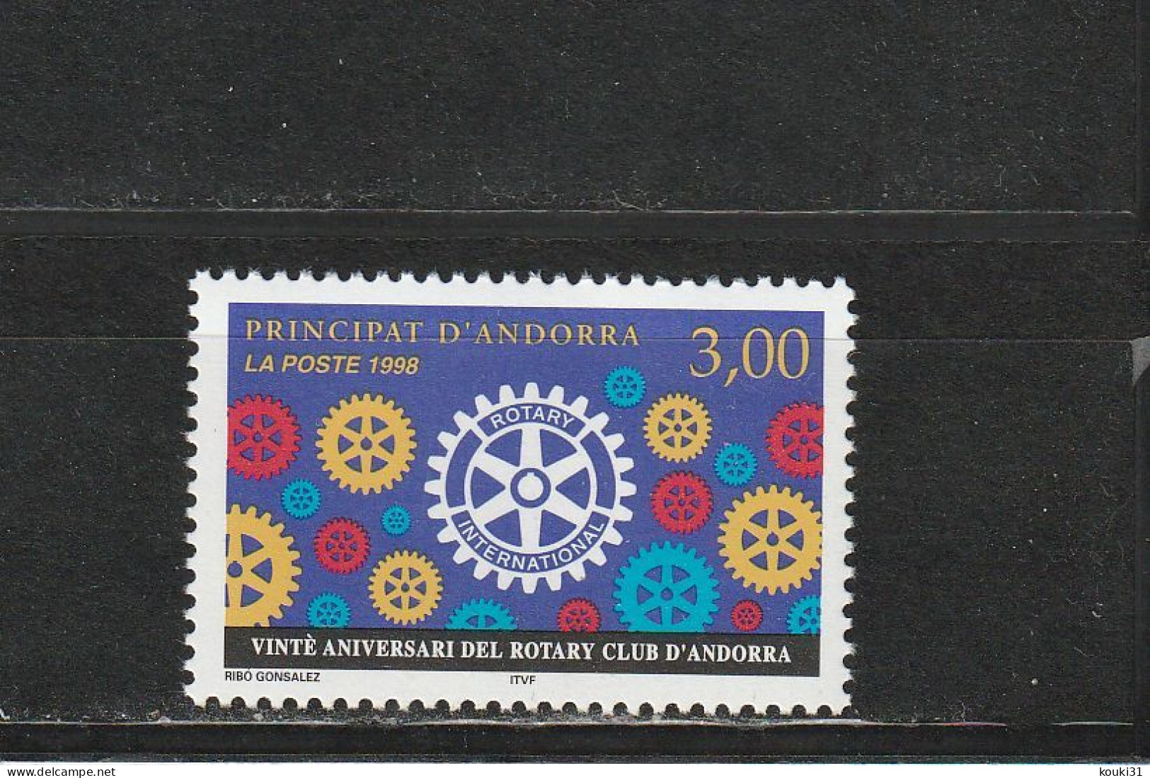 Andorre YT 500 ** : Rotary - 1998 - Unused Stamps