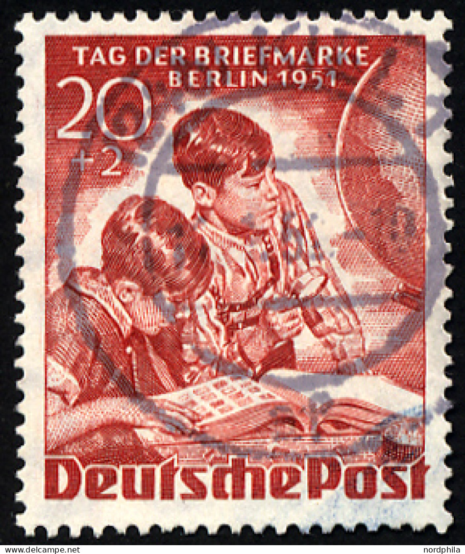 BERLIN 81 O, 1951, 20 Pf. Tag Der Briefmarke, Normale Zähnung, Pracht, Mi. 40.- - Oblitérés