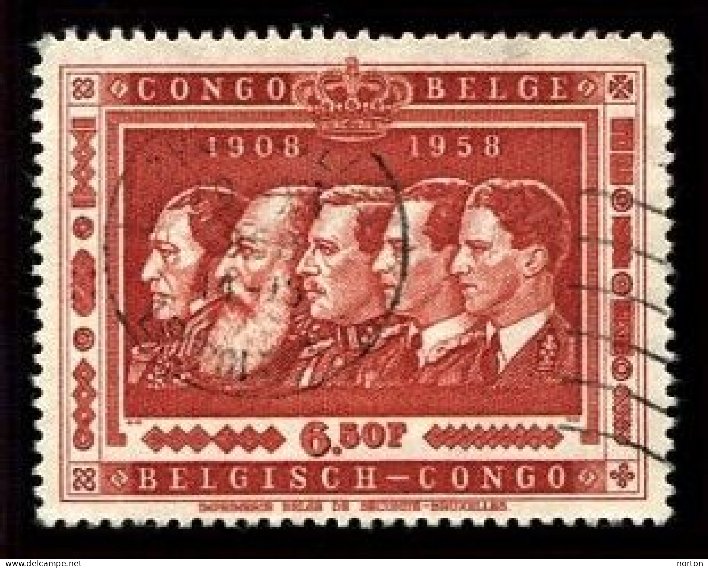 Congo Léopoldville 1 Oblit. Keach MC1-DmYt Sur C.O.B. 348 Le 19/11/1958 - Used Stamps