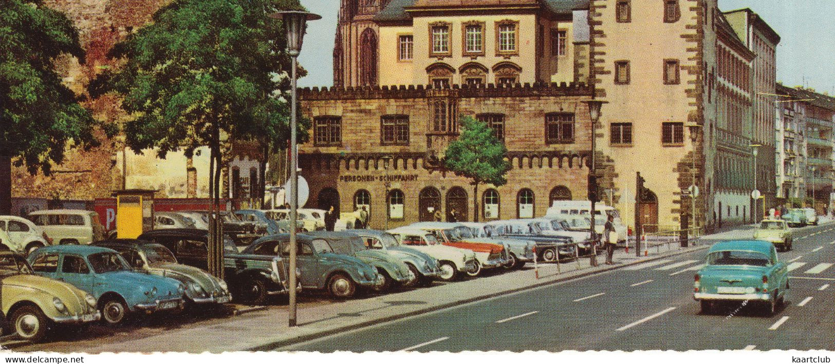 Frankfurt: OPEL REKORD P1, RENAULT DAUPHINE, VW 1200 KÄFER/COX, MERCEDES 170, FORD TAUNUS 17M P2, ANGLIA - Saalhof - Passenger Cars