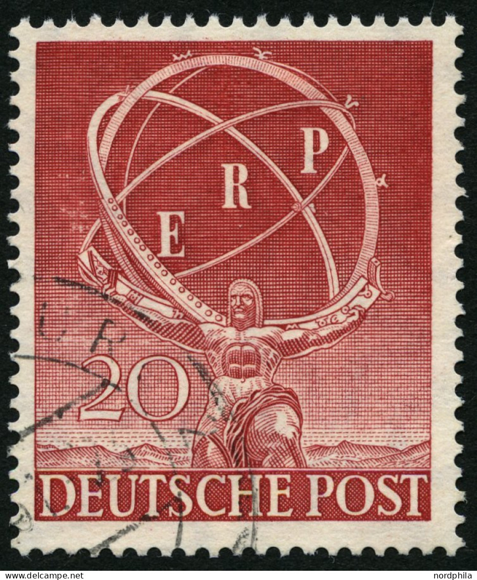 BERLIN 71 O, 1950, 20 Pf. ERP, Pracht, Mi. 40.- - Oblitérés
