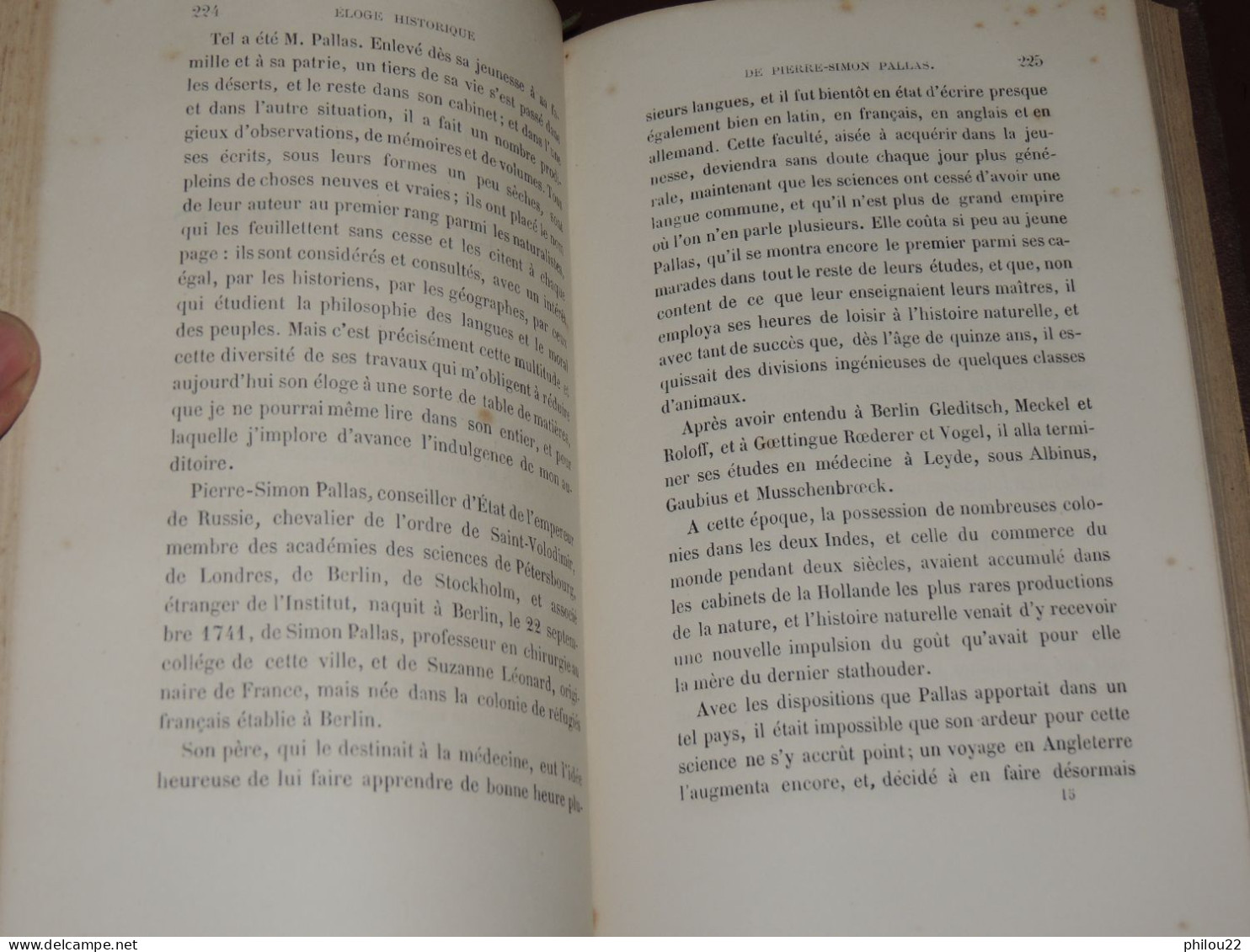 Georges CUVIER - Éloges Historiques. Daubenton, Adanson, Parmentier, Davy...  1874 - 1801-1900