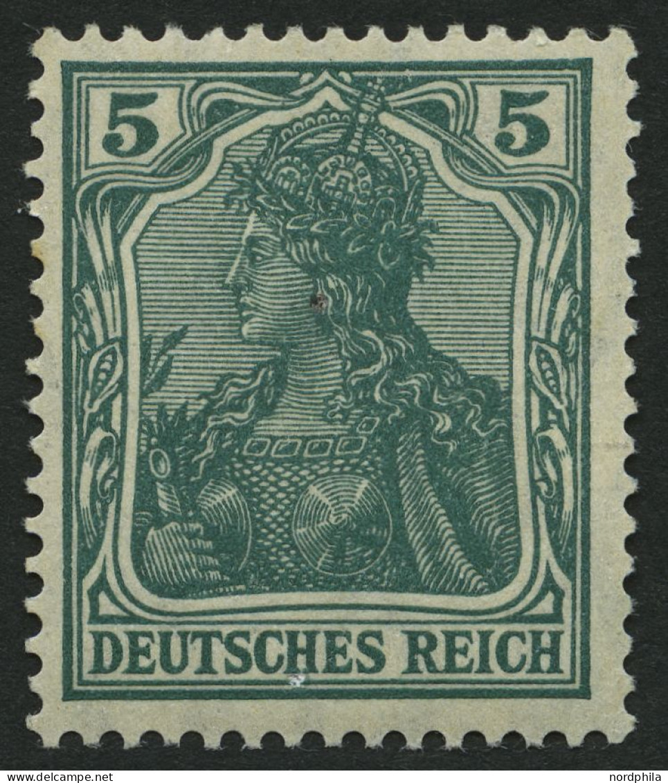 Dt. Reich 85IId **, 1915, 5 Pf. Bläulichgrün Kriegsdruck, Normale Zähnung, Pracht, Gepr. Jäschke, Mi. 50.- - Neufs