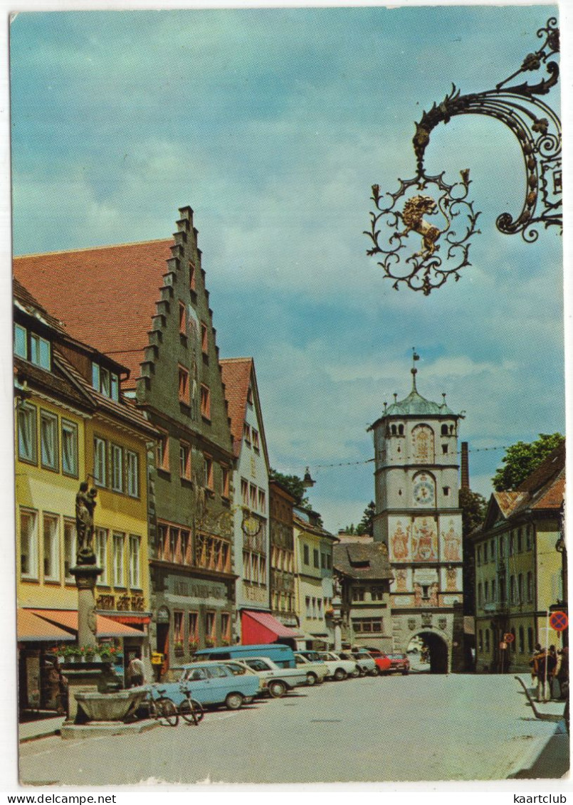 Wangen: OPEL KADETT-A, MERCEDES W108/109, VW T-KOMBI-BUS, 4x FORD TAUNUS - Stadt-Cafe Hölz, Herrenstr. 23 (Deutschland) - Turismo