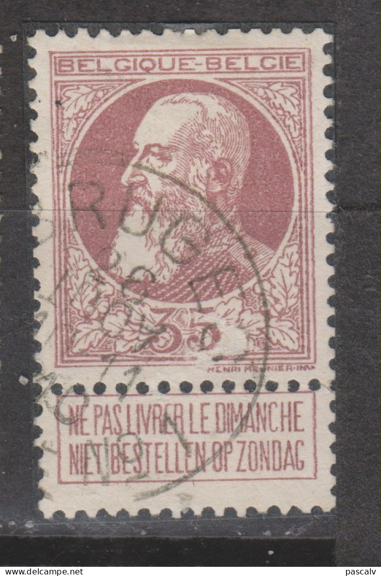 COB 77 Oblitération Centrale BRUGES AGENCE N°1 - 1905 Thick Beard