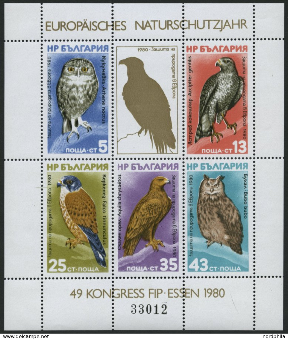 BULGARIEN Bl. 105 **, 1980, Block Europäisches Naturschutzjahr, Pracht, Mi. 40.- - Sonstige & Ohne Zuordnung