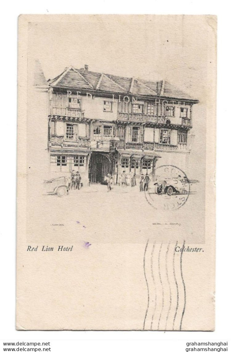 Postcard UK England Essex Colchester Red Lion Hotel Posted 1924 - Colchester