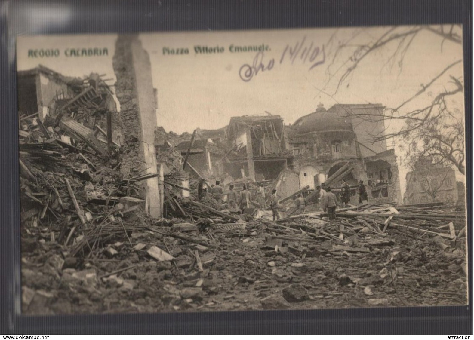 ITALIA-CALABRIA-REGGIO CALABRIA-TERREMOTO 1908-piazza Vittorio Emanuele - Reggio Calabria