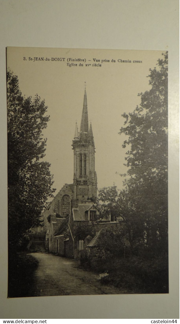 2024 3MARS ST JEAN DU DOIGT  Vue Prise Du Chemin Creux  Eglise - Saint-Jean-du-Doigt