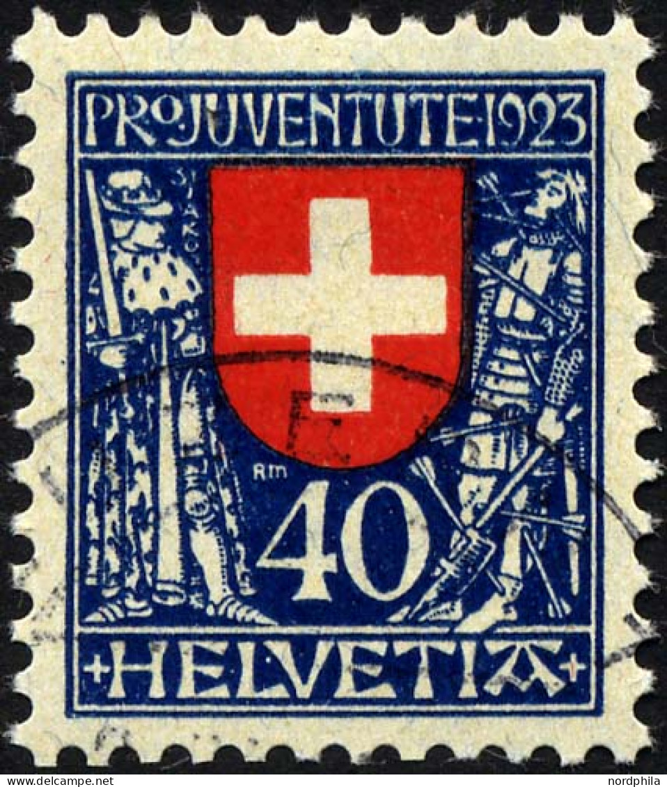 SCHWEIZ BUNDESPOST 188 O, 1923, 40 C. Pro Juventute, Pracht, Mi. 65.- - Gebraucht