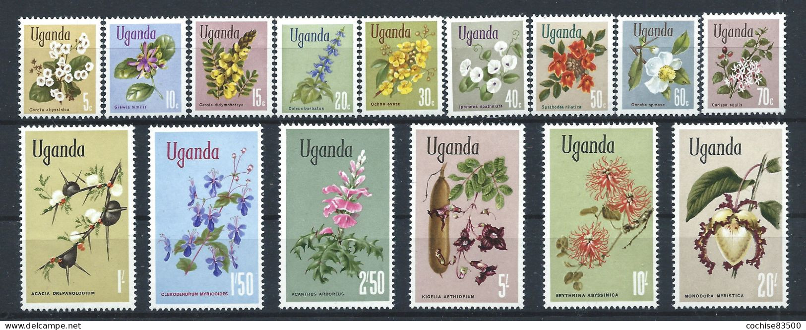 Ouganda N°82/96** (MNH) 1969 - Fleurs Divers - Ouganda (1962-...)