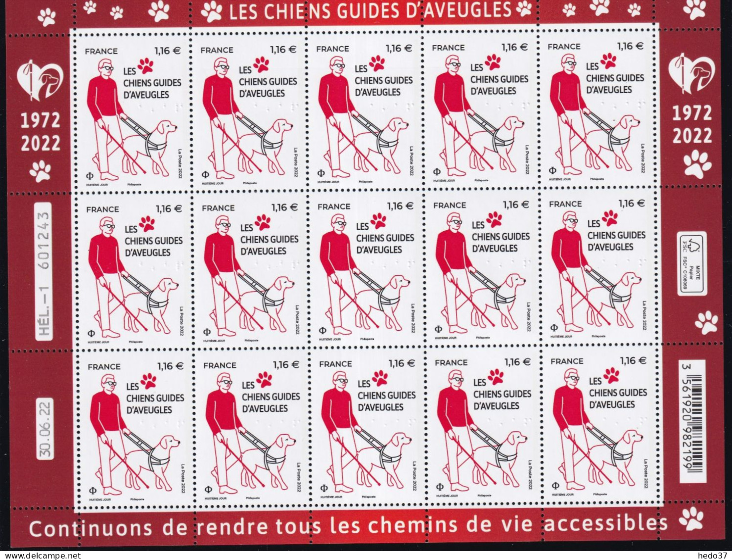 France Feuillet De France N°F78 - Timbre 5623 - Les Chiens - Neuf ** Sans Charnière - TB - Neufs