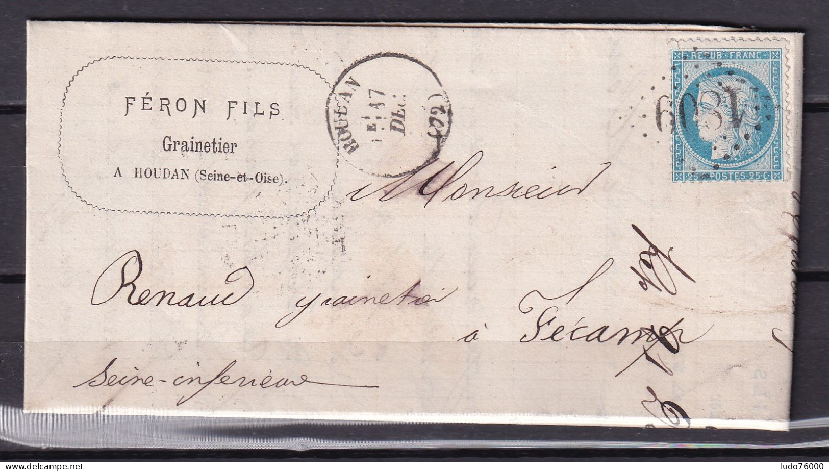 D 775 / LOT CERES N° 60 SUR LETTRE - 1871-1875 Cérès