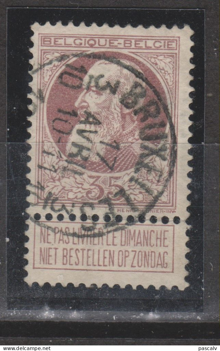 COB 77 Oblitération Centrale BRUXELLES 3/10 - 1905 Grosse Barbe