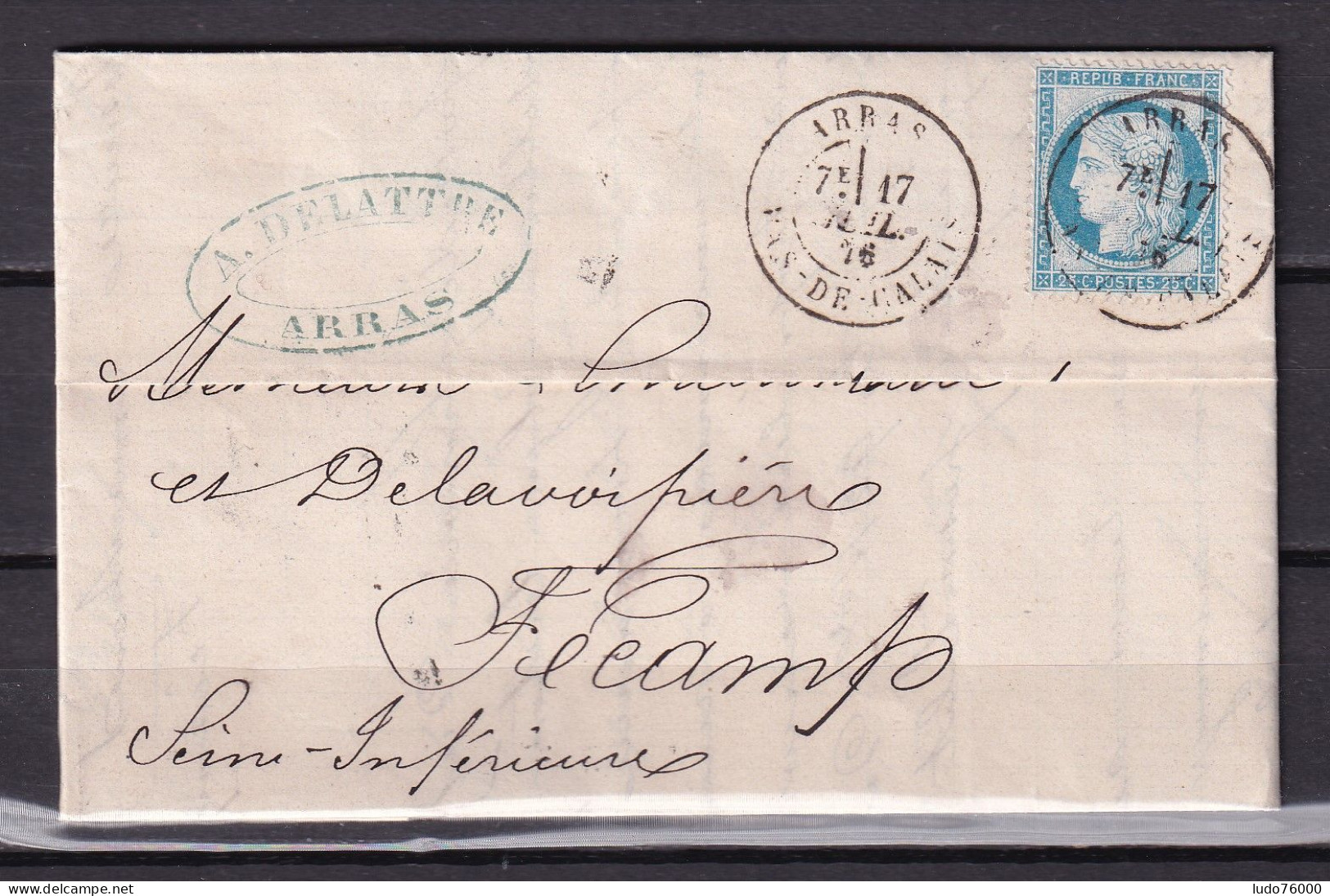 D 775 / LOT CERES N° 60 SUR LETTRE - 1871-1875 Cérès