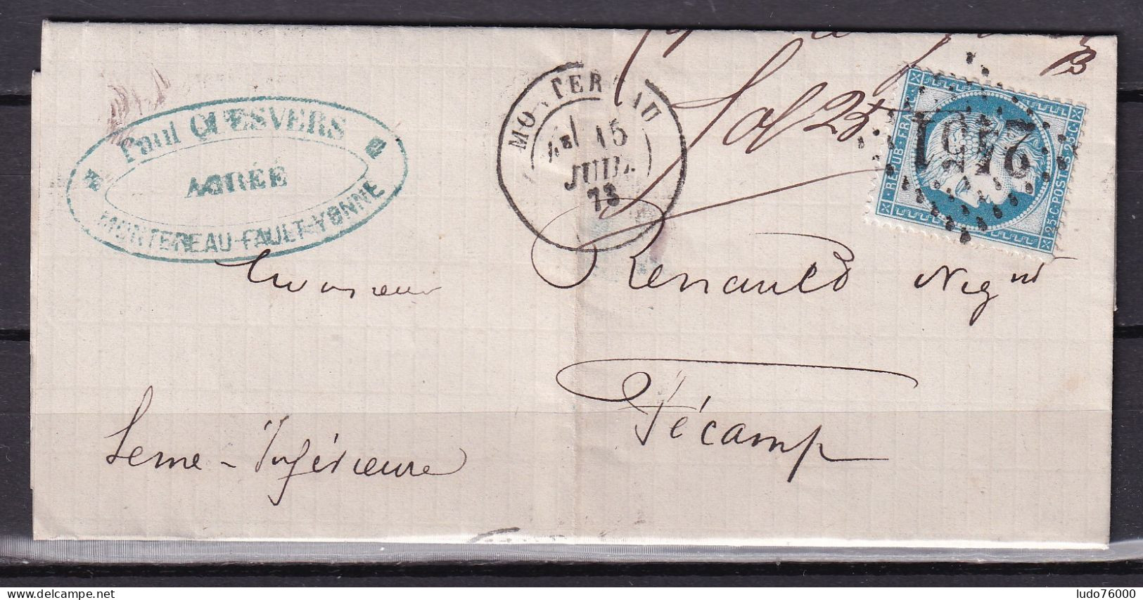 D 775 / LOT CERES N° 60 SUR LETTRE - 1871-1875 Cérès