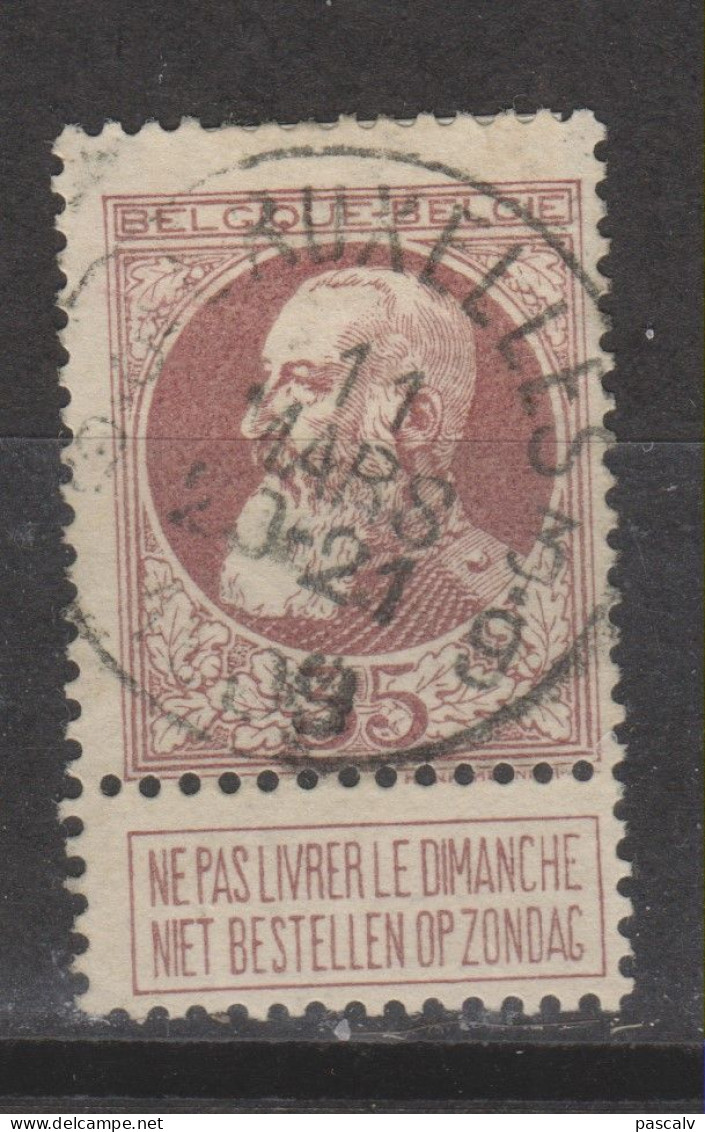 COB 77 Oblitération Centrale BRUXELLES 3.9 - 1905 Grosse Barbe