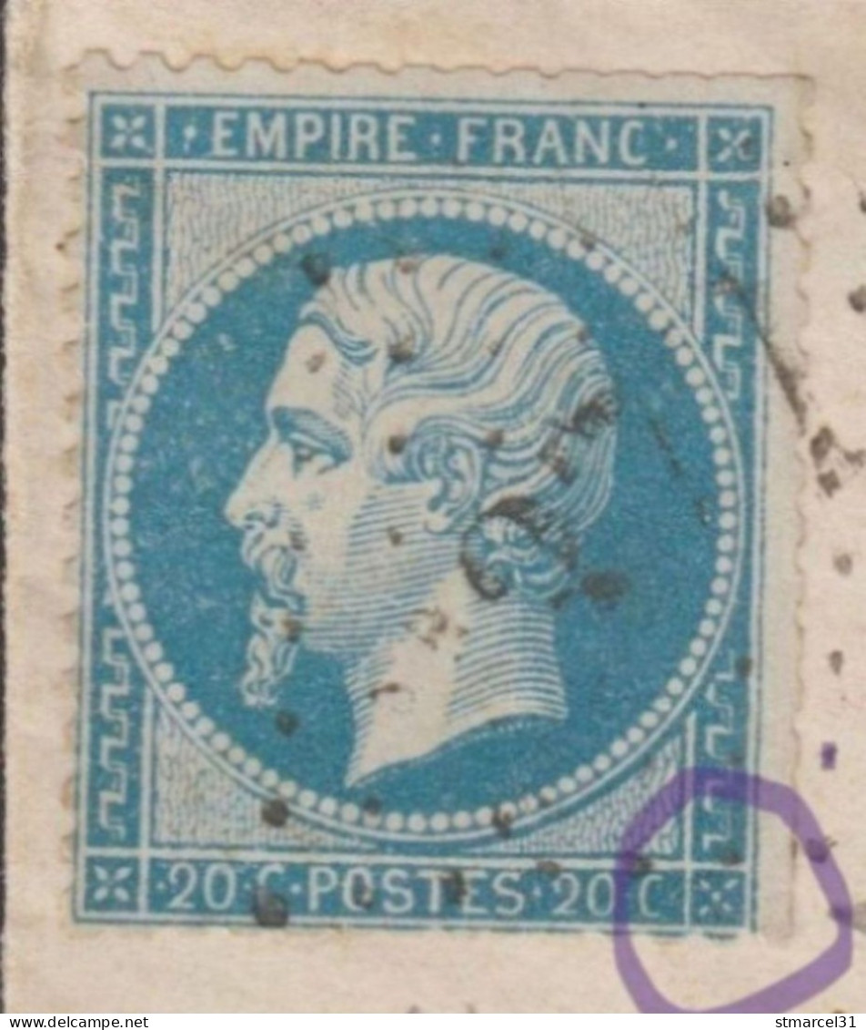 RARE Sur LETTRE RETOUCHE CASE 150B1 Du N°22 - 1862 Napoléon III