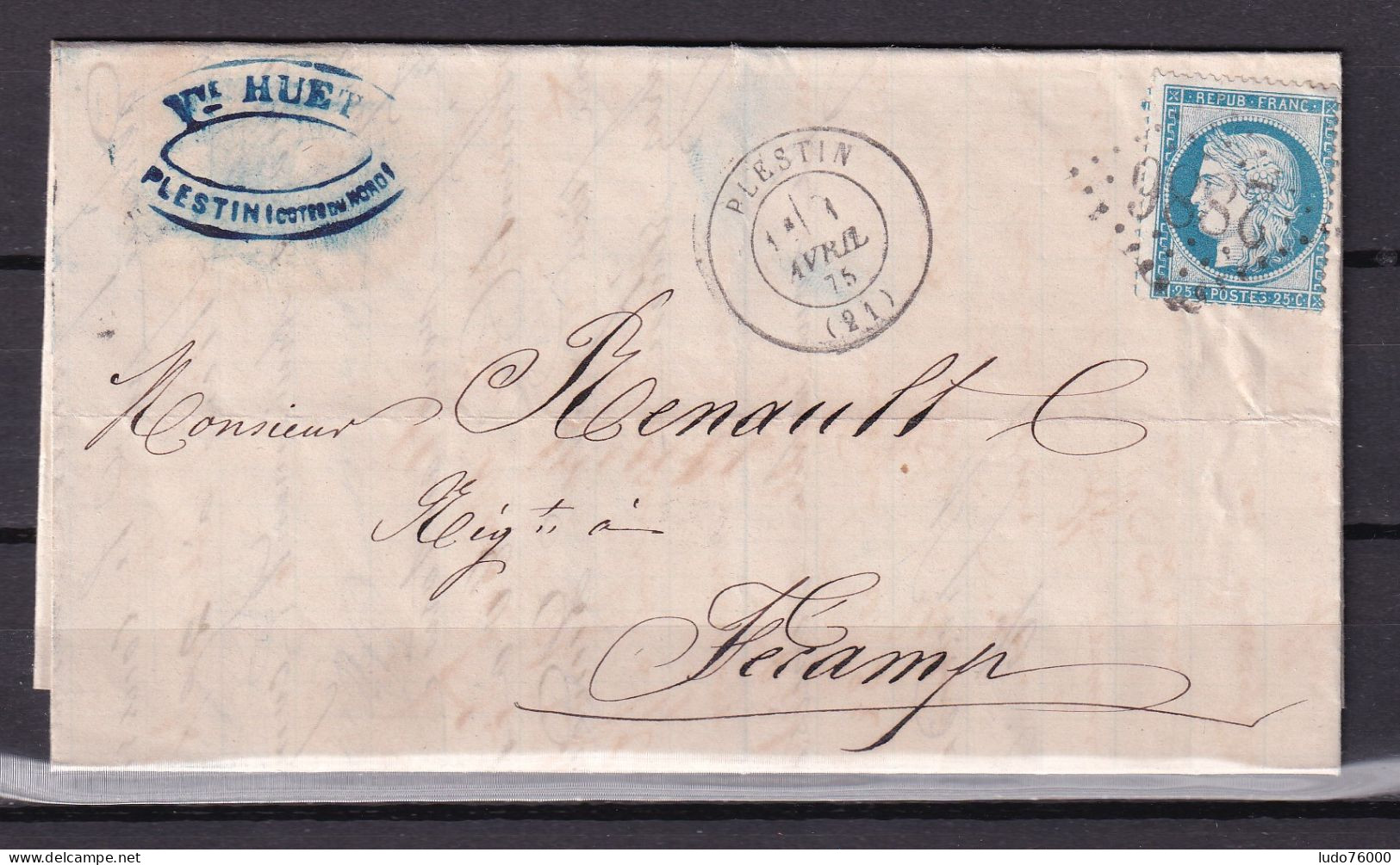 D 775 / LOT CERES N° 60 SUR LETTRE - 1871-1875 Cérès