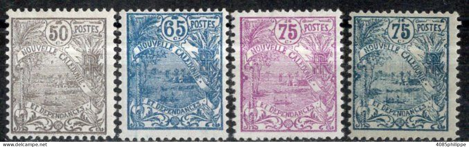 Nvelle CALEDONIE Timbres-Poste N°121* à 124* Neufs Charnières TB Cote : 4€50 - Ungebraucht