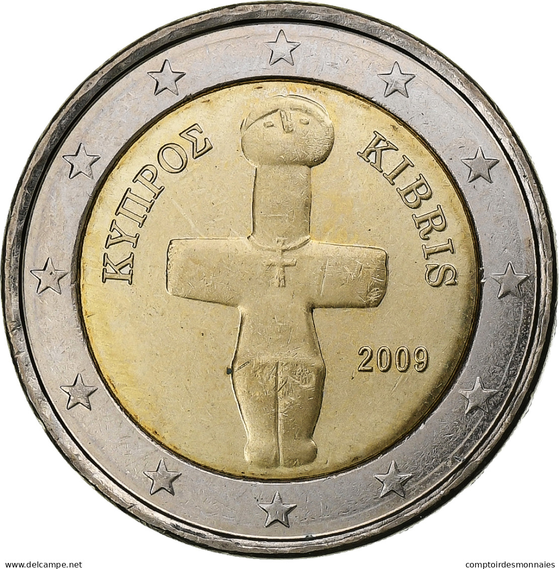 Chypre, 2 Euro, 2009, SUP, Bimétallique, KM:85 - Chypre