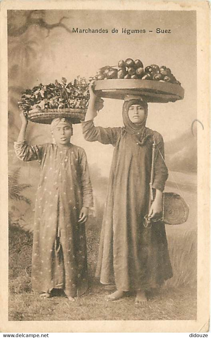 Egypte - Suez - Marchandes De Légumes - Animée - Voyagée En 1918 - CPA - Voir Scans Recto-Verso - Suez