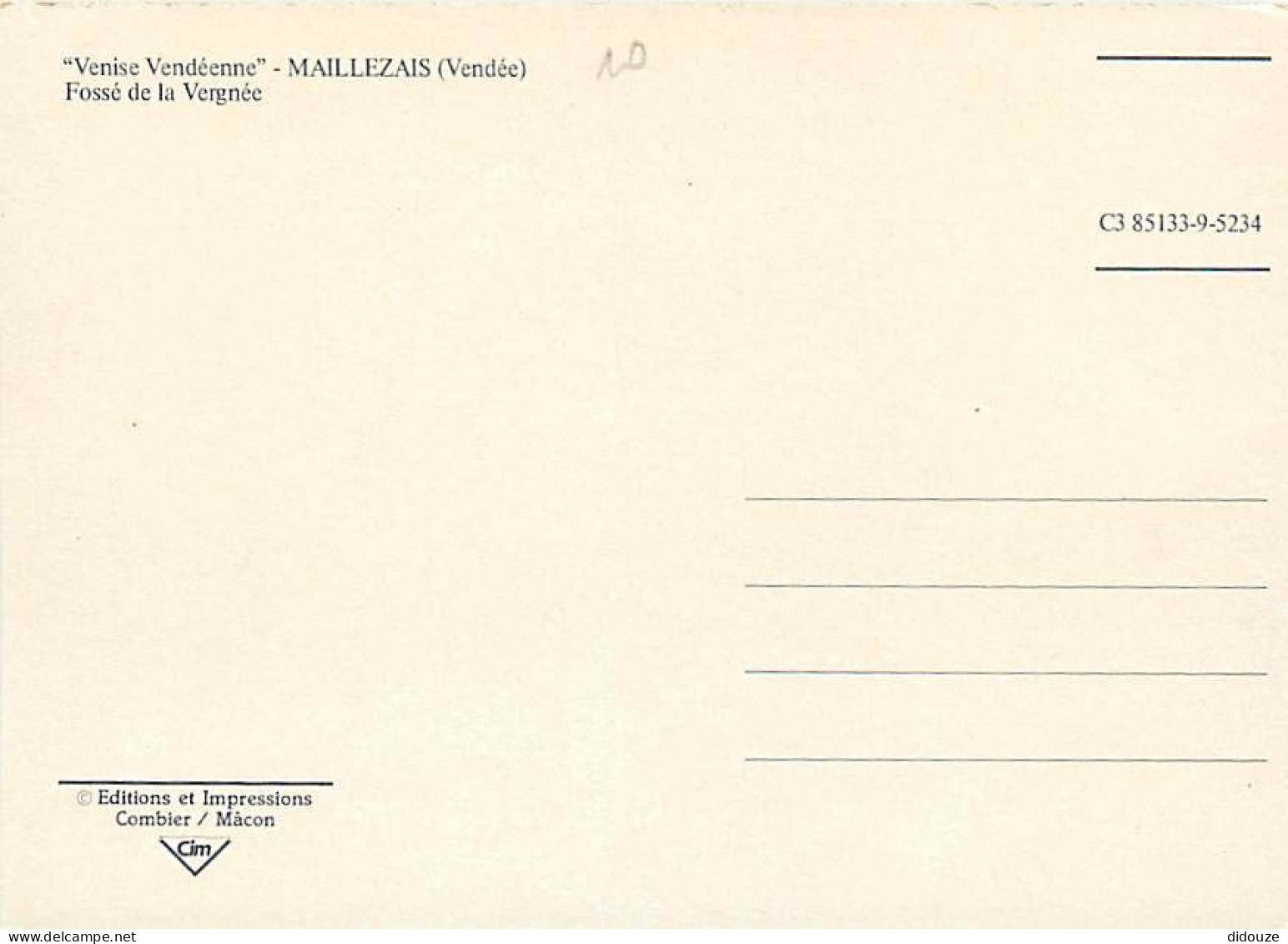 85 - Maillezais - Venise Vendéenne - Fossé De La Vergnée - Carte Neuve - CPM - Voir Scans Recto-Verso - Maillezais