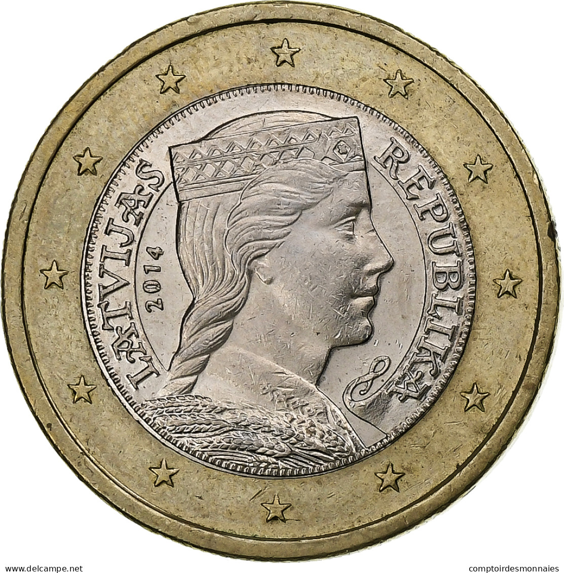 Lettonie, Euro, 2014, Stuttgart, SUP+, Bimétallique, KM:156 - Lettland