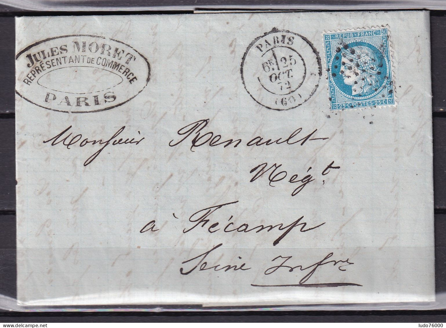 D 775 / LOT CERES N° 60 SUR LETTRE - 1871-1875 Cérès