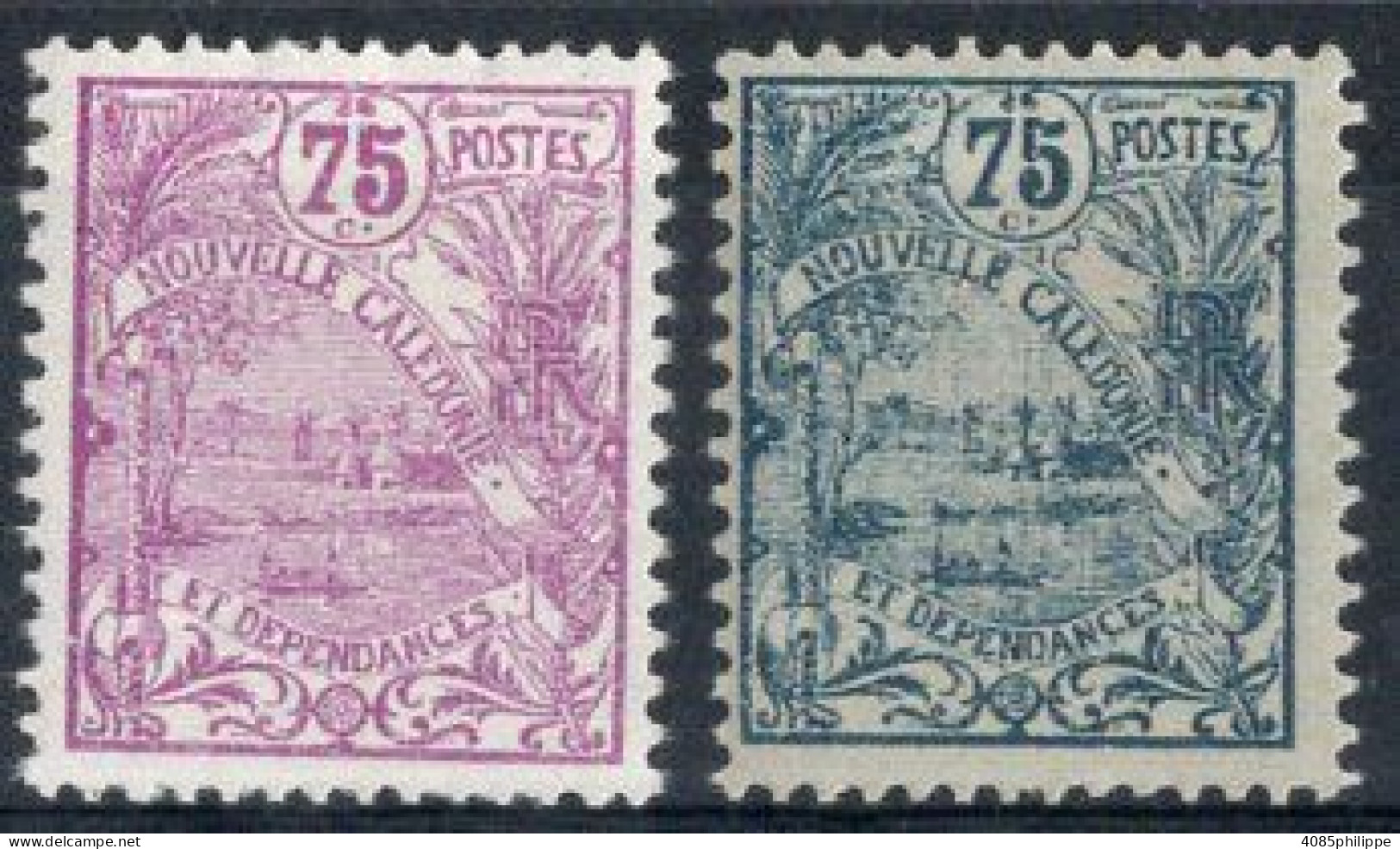 Nvelle CALEDONIE Timbres-Poste N°123* & 124* Neufs Charnières TB Cote : 2€50 - Unused Stamps