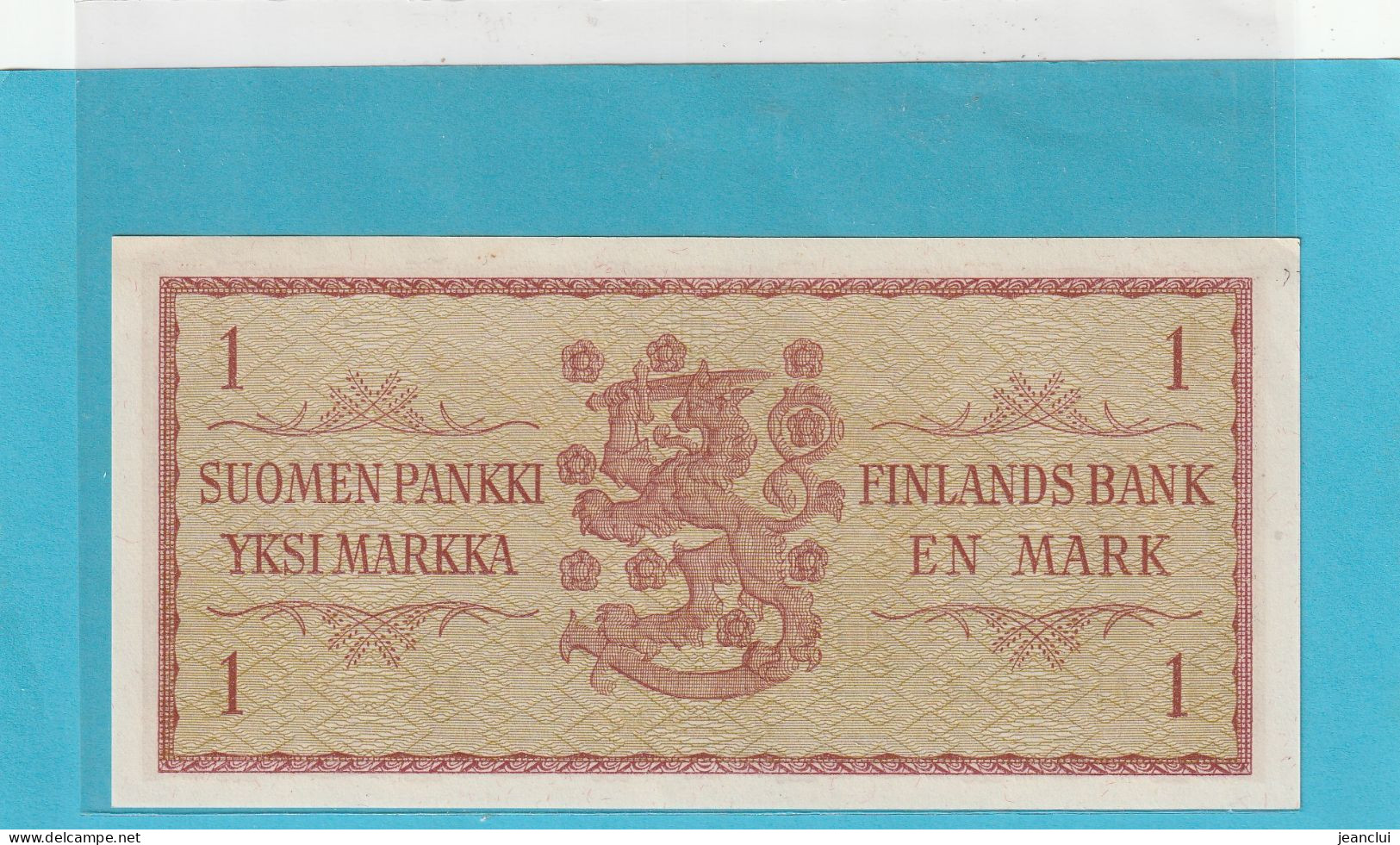 FINLAND BANK  .  1 MARK  .  1963 .  N°  A15543866  .  2 SCANNES - Finlande