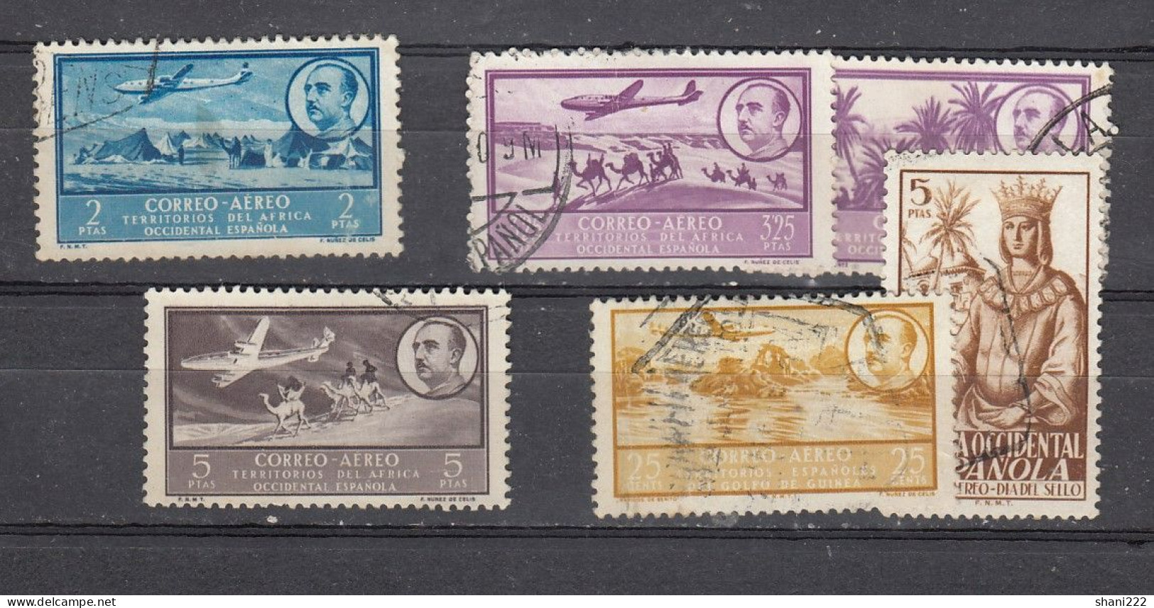 Spanish West Africa - 1951 -Airs - Some Used Items (e-750) - Sahara Español