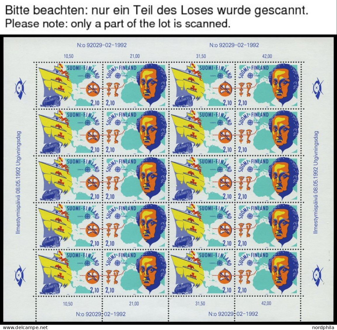 SAMMLUNGEN KB **, 1992-2002, Europa In 9 Kleinbogen, Pracht, Mi. 305.- - Gebruikt