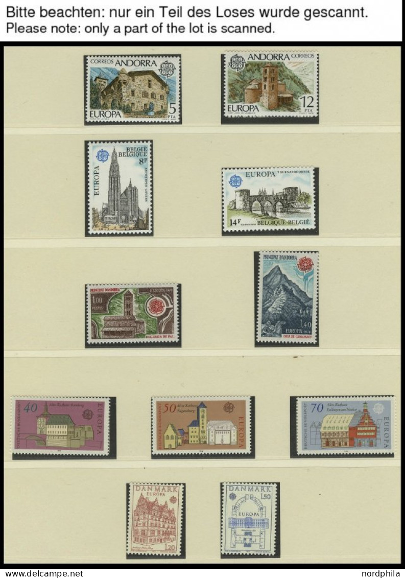 EUROPA UNION **, 1978/9, Baudenkmäler Und Post- Und Fernmeldewesen, 2 Komplette Jahrgänge, Prachterhaltung, Mi. 268.50 - Verzamelingen