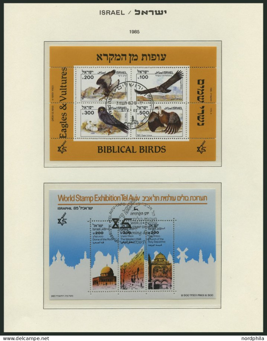 ISRAEL - SAMMLUNGEN, LOTS O, 1980-85, Nahezu Komplette Teilsammlung Auf Schaubek-Falzlosseiten, Pracht, Mi. 255.- - Colecciones & Series