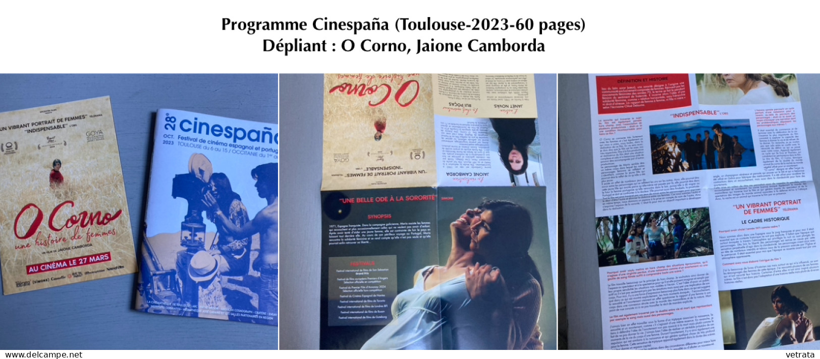 CINÉMA ESPAGNOL : 3 Affiches / 9 Dossiers de presse / 2 Revues / 9 Plaquettes / 3 Brochures / 3 Suppléments Cinéma Libér