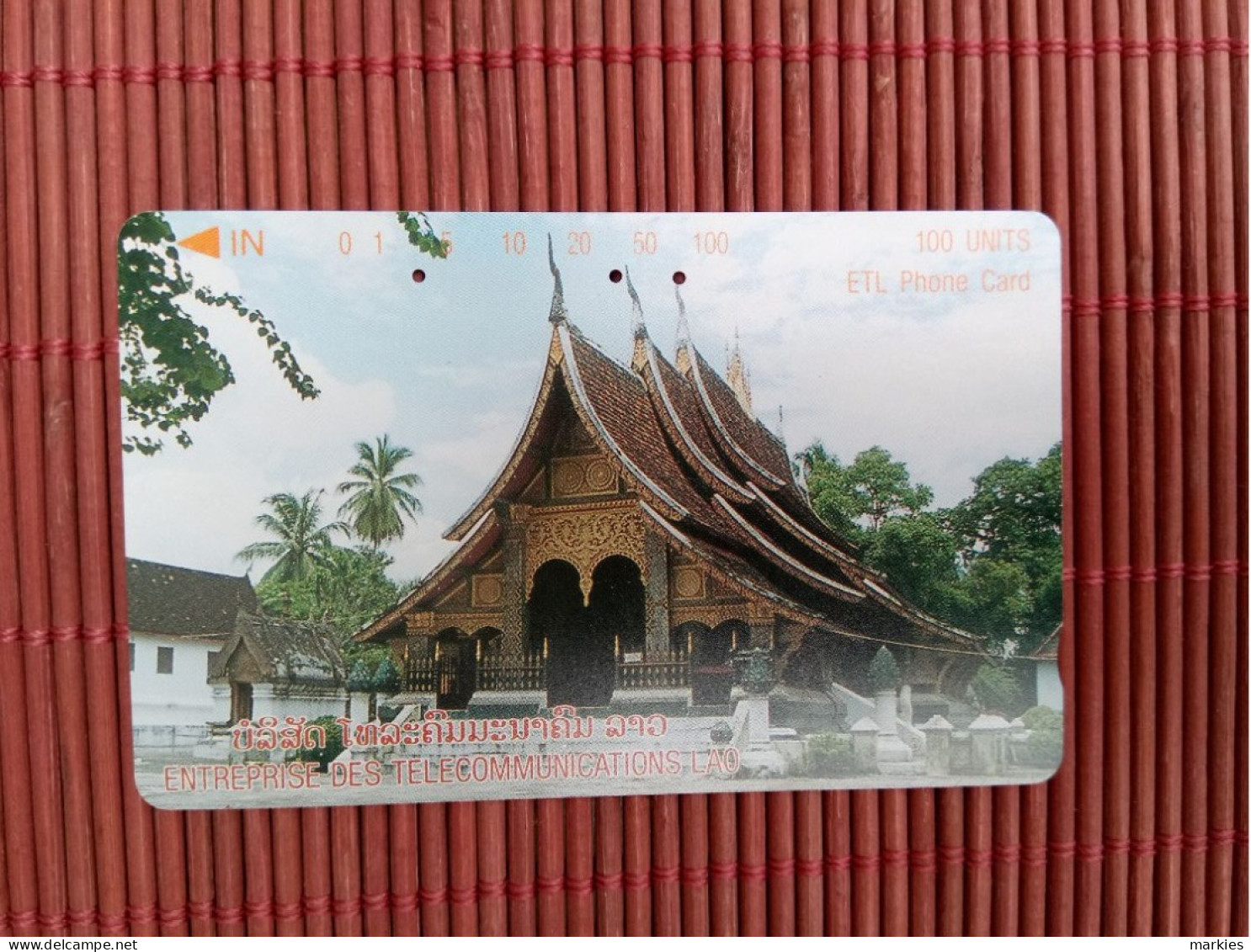 Phonecard Laos 100 Units Used Rare - Laos