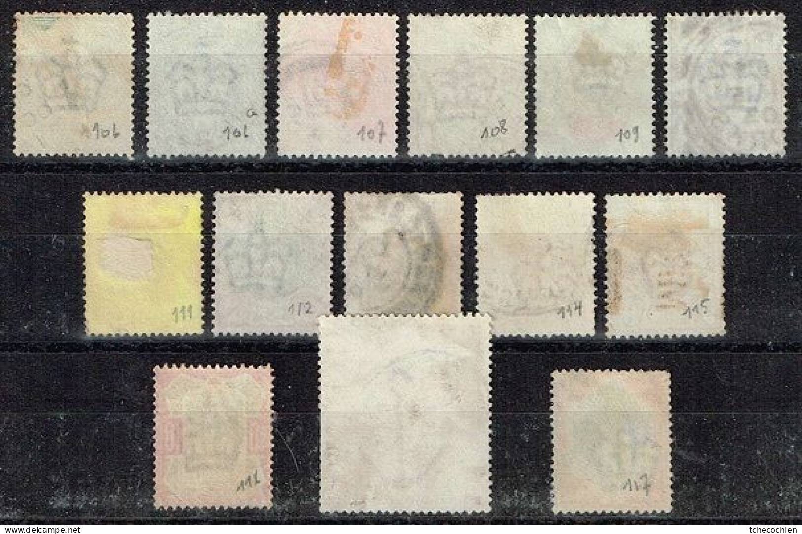 Grande-Bretagne - 1902 - Y&T N° 106 à 118 Oblitérés - Used Stamps