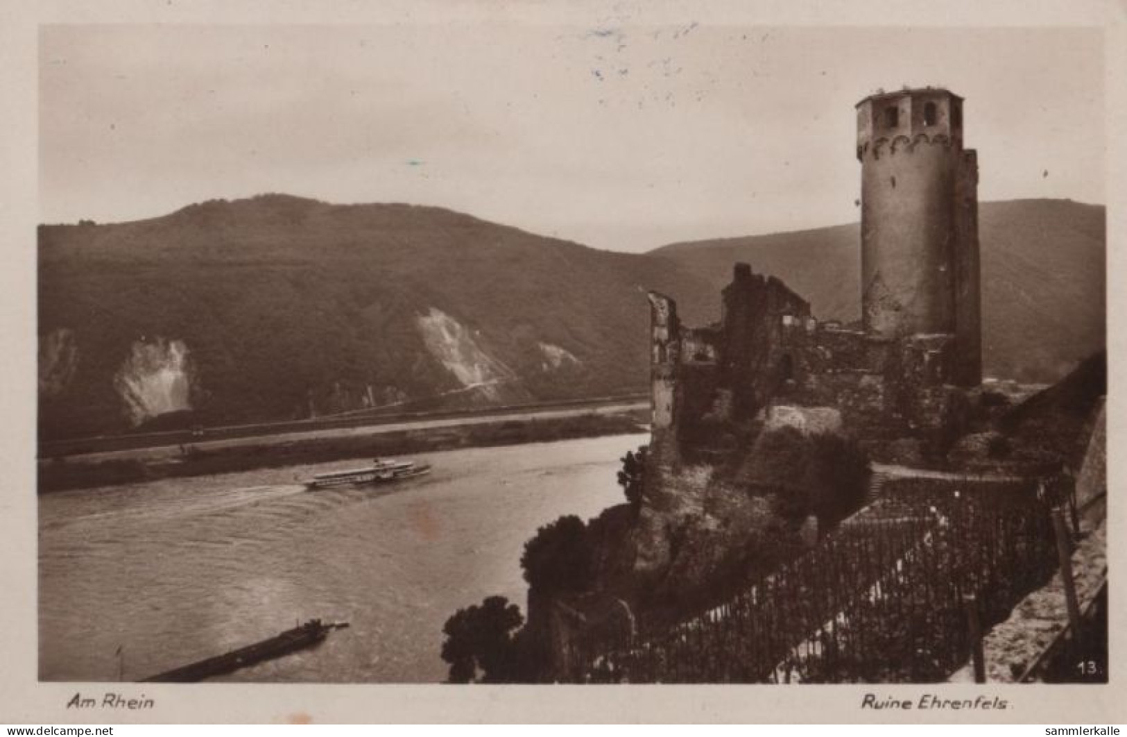 77046 - Rüdesheim, Ruine Ehrenfels - Ca. 1940 - Ruedesheim A. Rh.