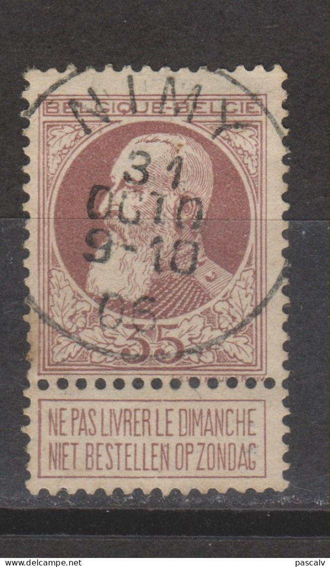 COB 77 Oblitération Centrale NIMY - 1905 Thick Beard