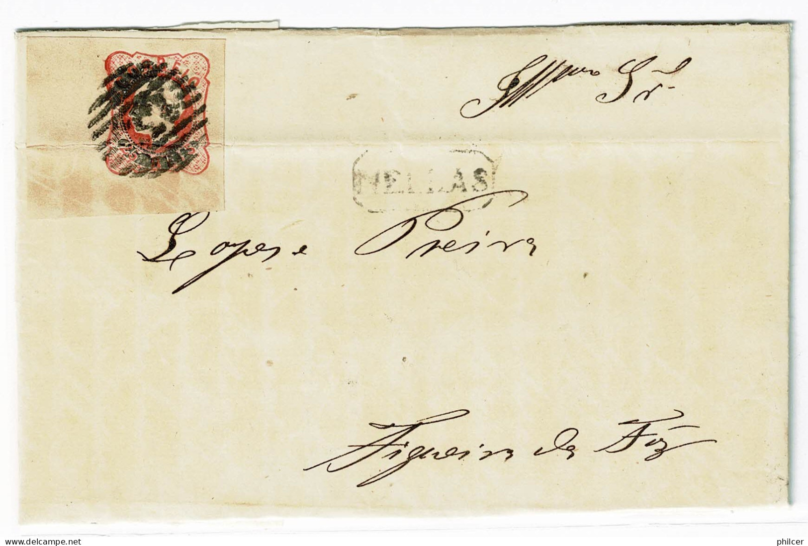 Portugal, 1866, # 16, Para A Figueira Da Foz - Lettres & Documents