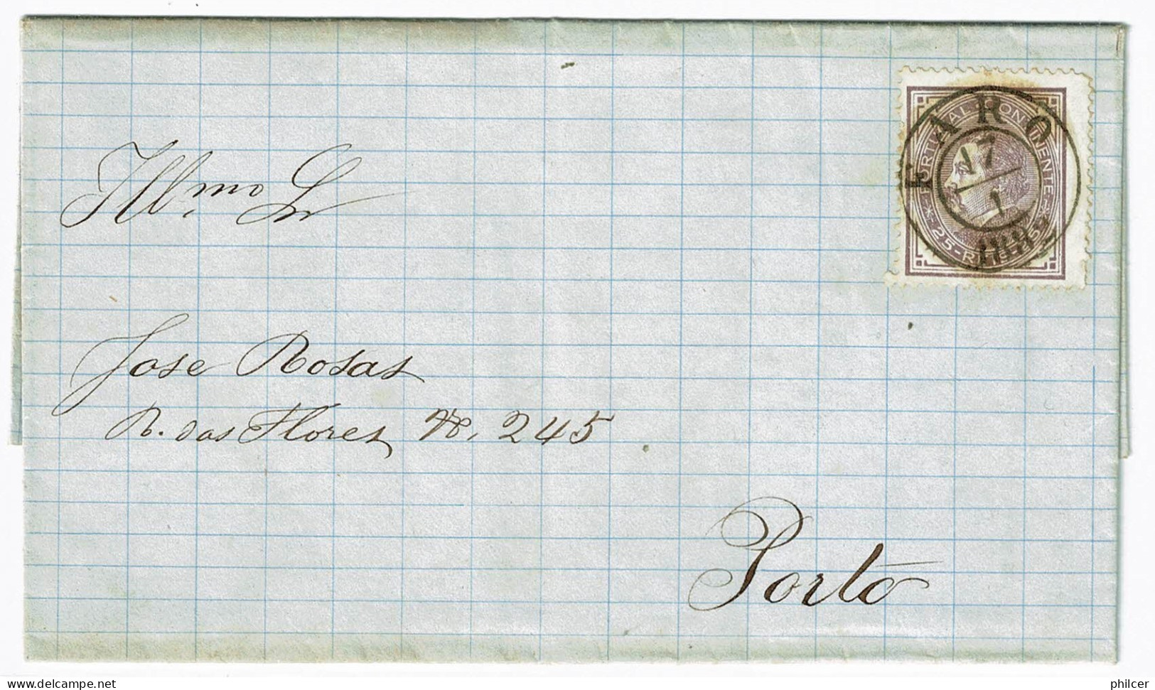 Portugal, 1882, # 54, For O Porto - Storia Postale