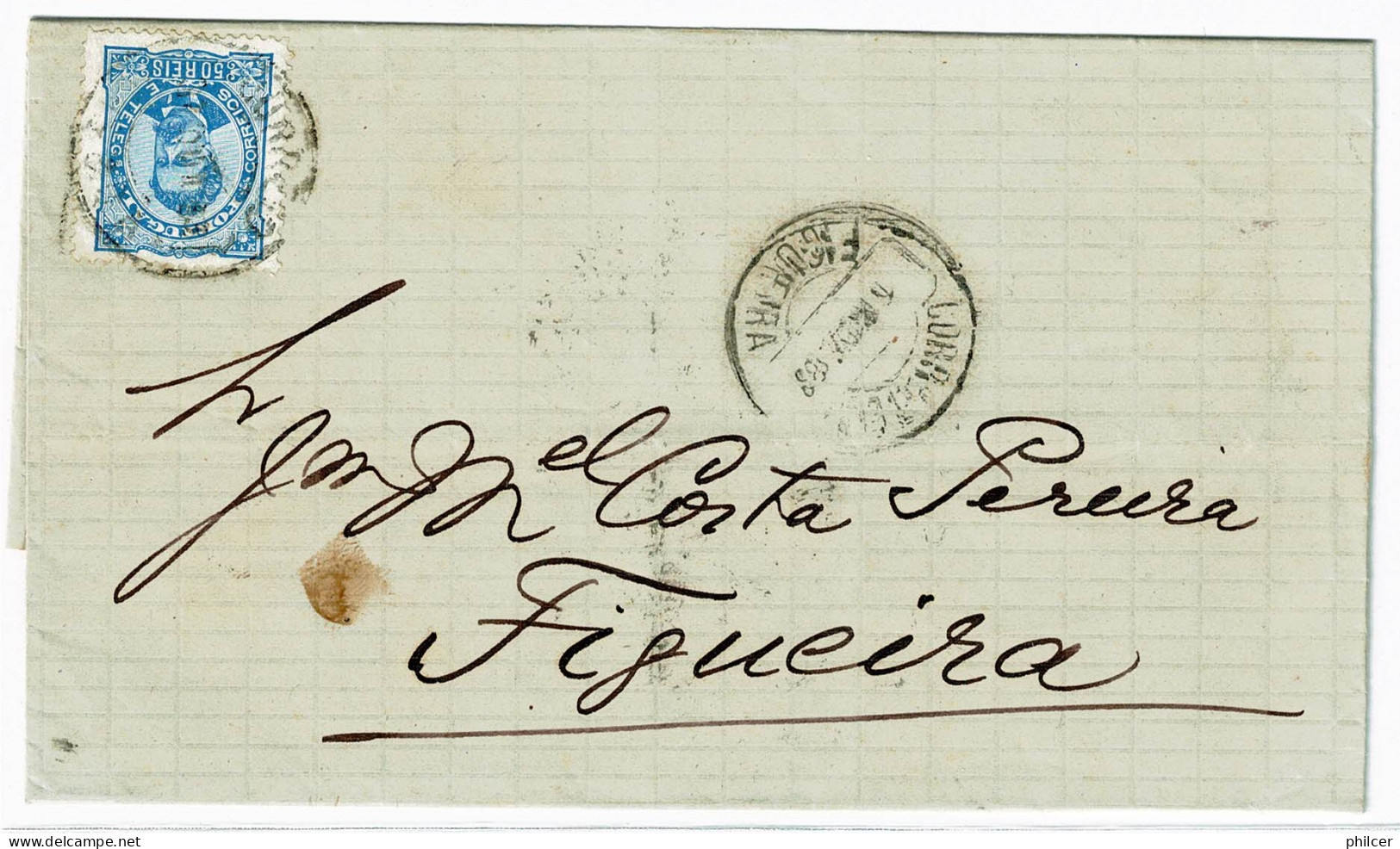 Portugal, 1883, # 58, Para Figueira - Covers & Documents