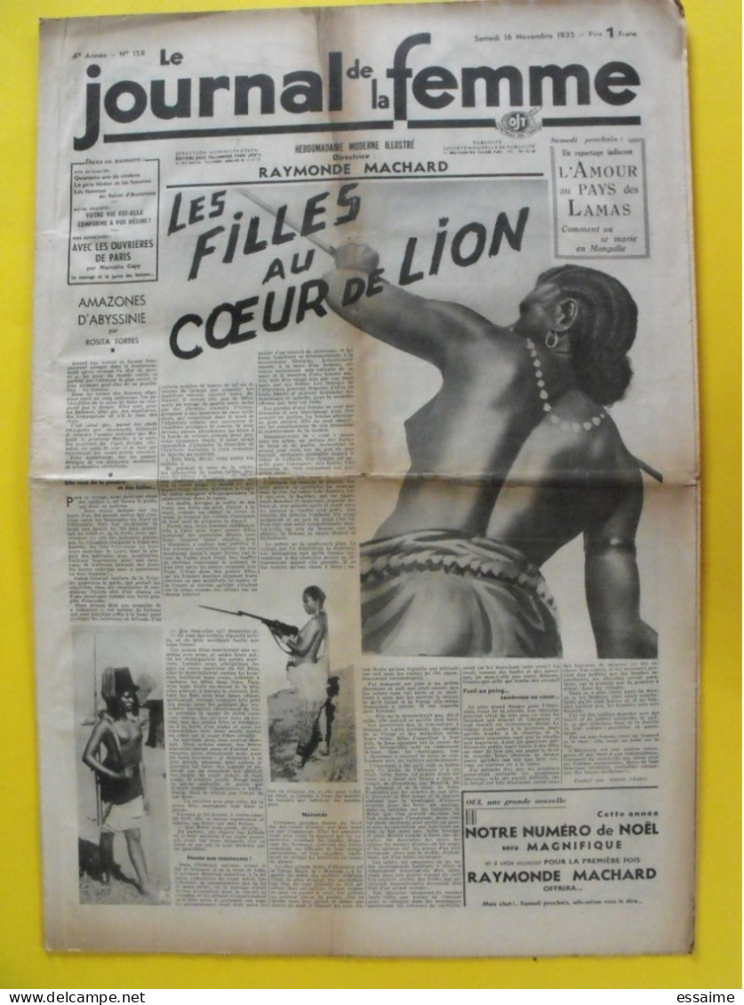 6 N° De Le Journal De La Femme De 1935. Revue Féminine. Maurice Chevallier. éthiopie Abyssinie Pologne Shirley Temple - 1900 - 1949